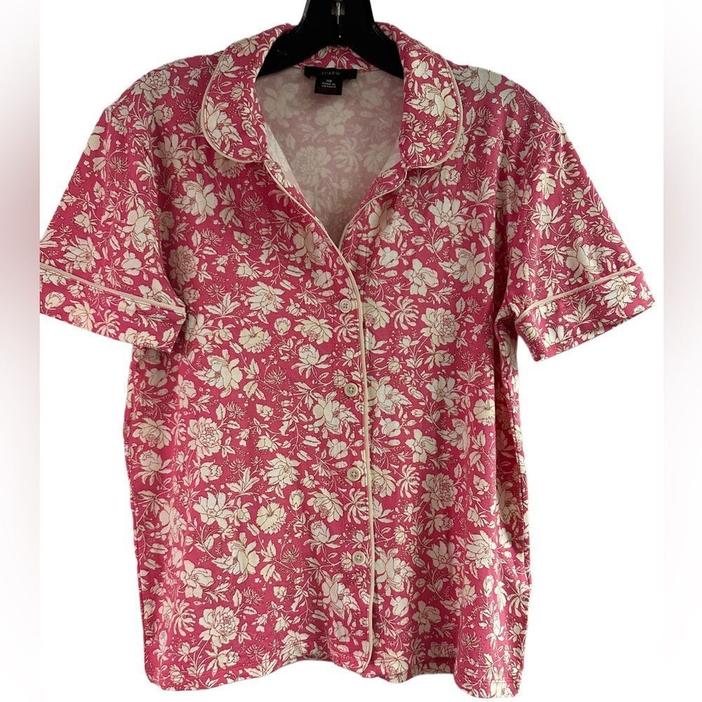 J Crew Eco Dreamiest Pajama Top in Tossed Floral Size XS NWOT Super soft
